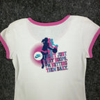 Nike Y2K Ringer Tee Girls XL White Pink Basketball Team 216485 NWT - take2supply