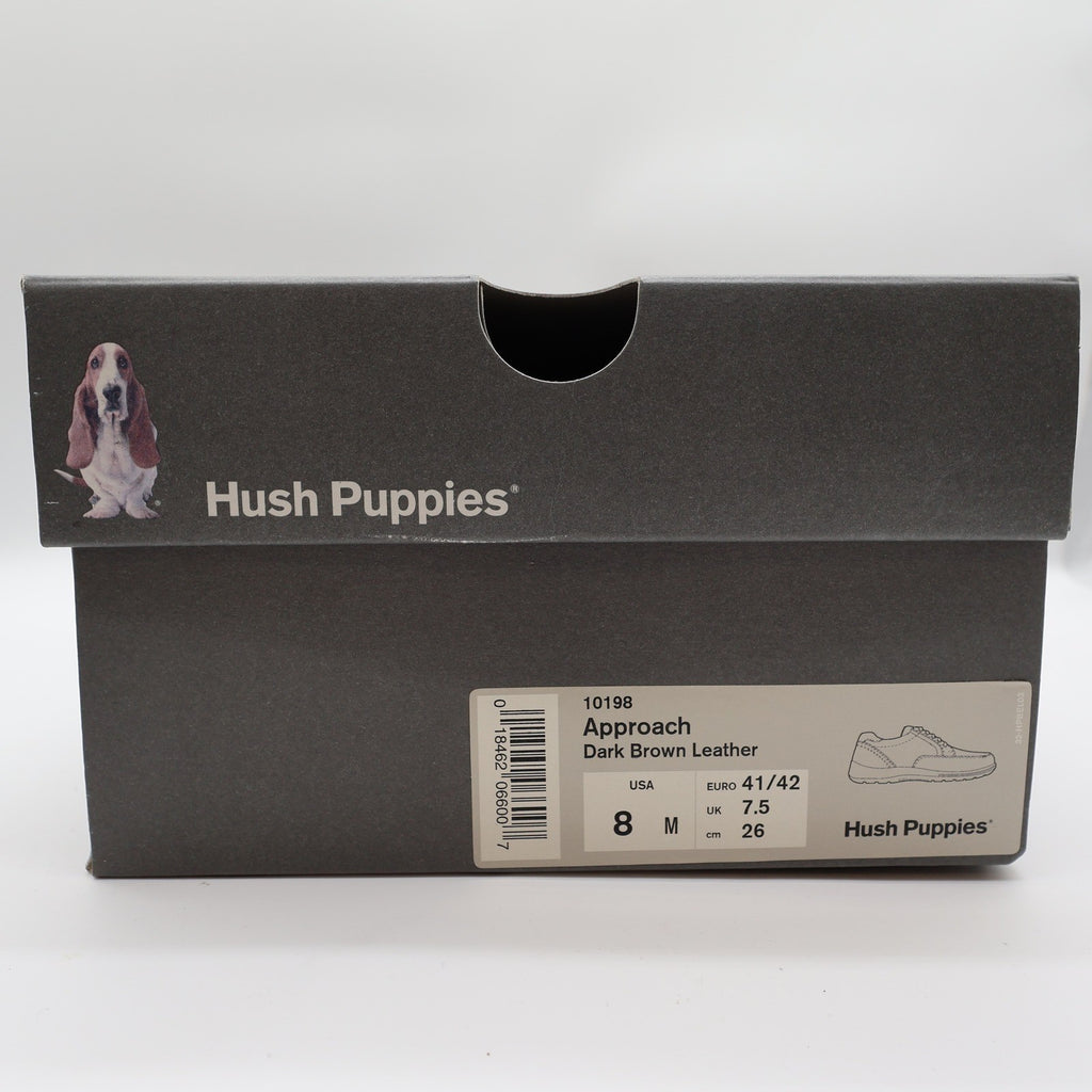 Hush Puppies Approach Oxford Shoes Mens 8 M Dark Brown Leather Airport Friendly - take2supply