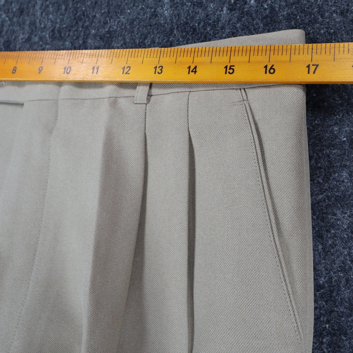 Gino Cappeli Dress Pants Mens 33 Vintage 90s Tan Polyester Pleated Trousers NEW - take2supply