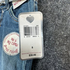 Levi's Vintage Y2K Capri Jeans Girls Size 8 Blue Denim Medium Wash NWT - take2supply