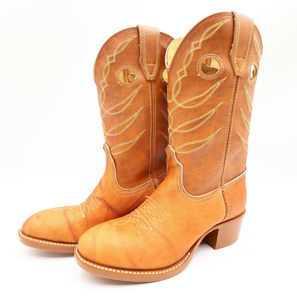 Acme Vintage Cowboy Boots Kids 3.5 D Russet Driftwood Leather New In Box - take2supply