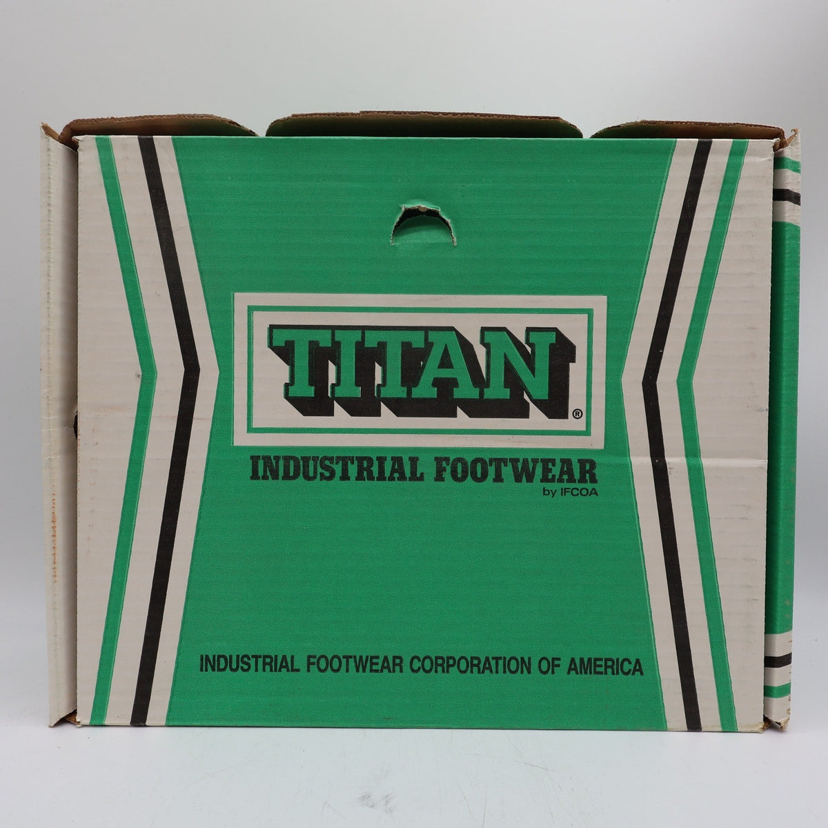 Titan Vintage 80s Safety Toe Work Boots Mens 8.5 D Brown Leather NWT Made in USA - take2supply