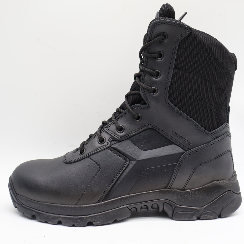 Battle Ops Tactical Boot Mens 10.5 Waterproof Side Zip Black Leather BOPS8001 - take2supply