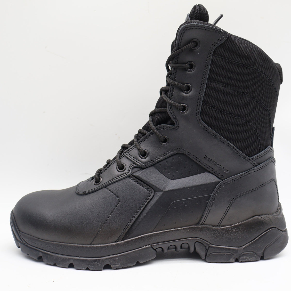 Battle Ops Tactical Boot Mens 10.5 Waterproof Side Zip Black Leather BOPS8001 - take2supply