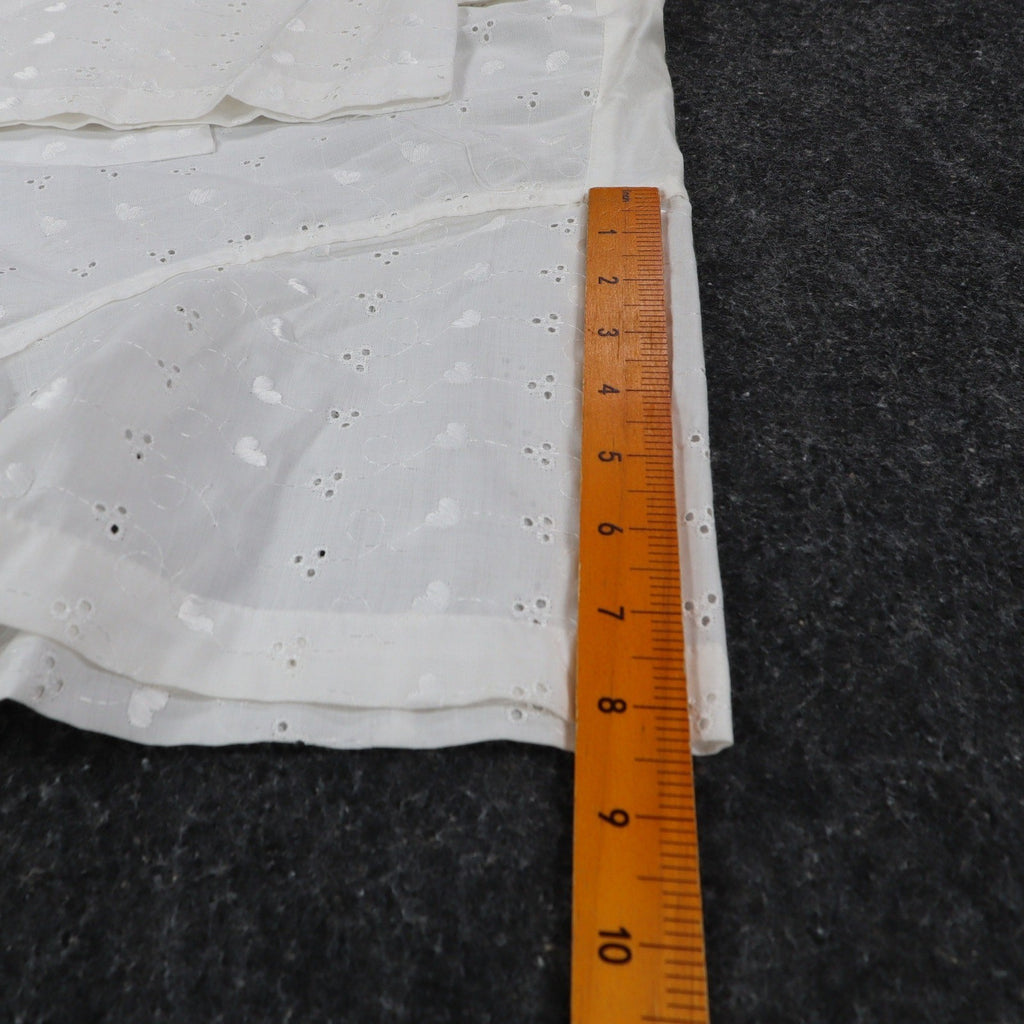 Laura Mae Shirt Womens 22W Vintage 80s White Eyelet Heart Embroidered USA NWT - take2supply