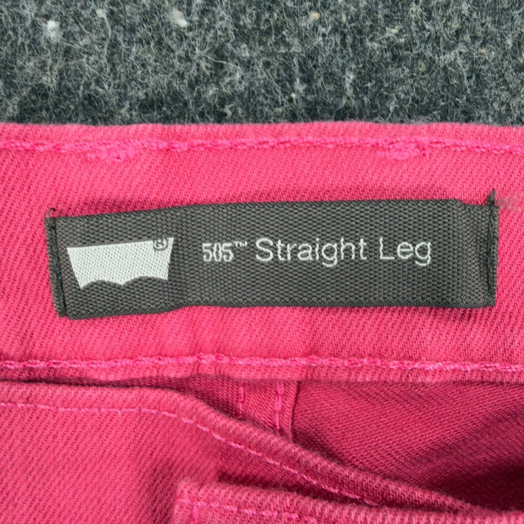 Levi's 505 Straight Leg Jeans Womens 12 Pink Cotton Blend NWT - take2supply