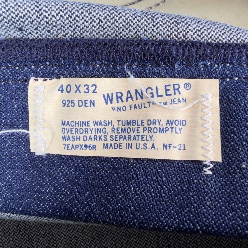 Wrangler Vintage 70s Flare Jeans Mens 40x32 No-Fault USA Made NOS NWT - take2supply