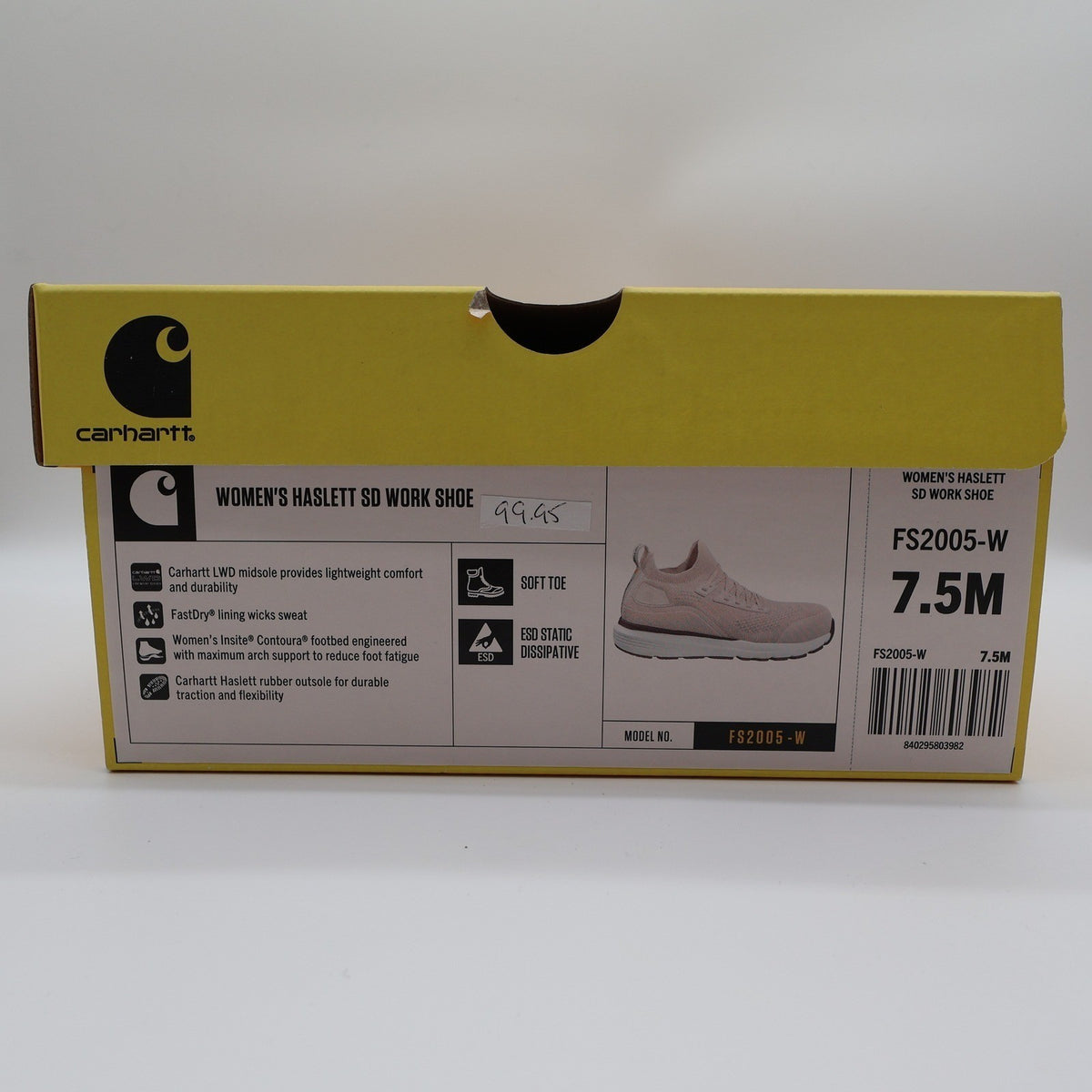 Carhartt Haslett SD Work Shoe Womens 7.5 Pink Knit Sneaker FS2005-W NEW - take2supply