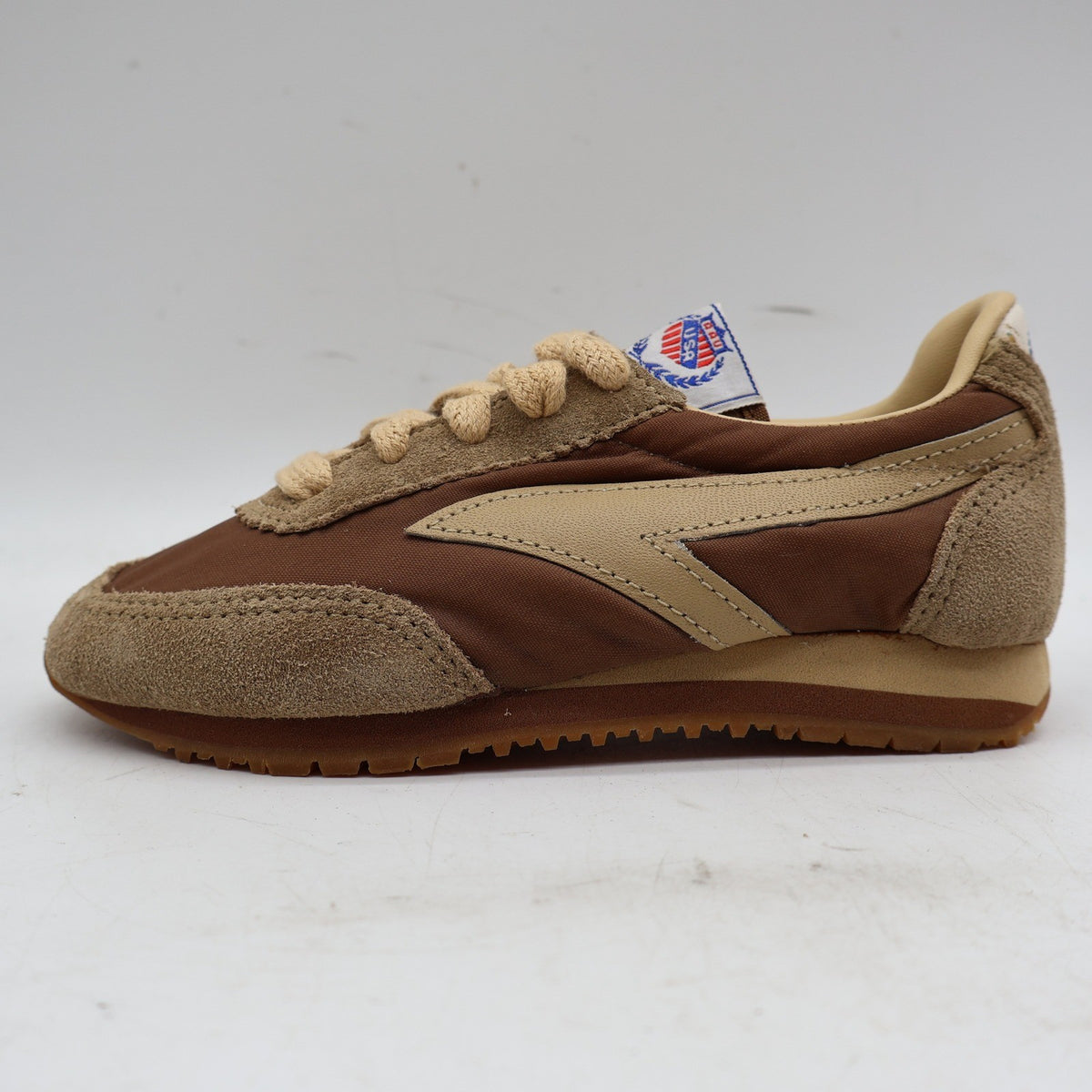 AAU Shoes LW 101 Kids Size 11.5 Vintage Deadstock Tobacco Brown Running Sneakers - take2supply