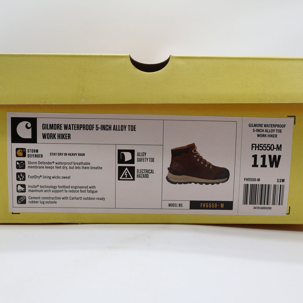 Carhartt Modern Gilmore Work Boots Mens 11W Brown Leather Alloy Toe NWT FH5550-M - take2supply