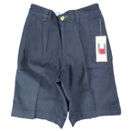 Tommy Hilfiger Vintage 90s Pleated Chino Shorts Boys 7 Navy Cotton NWT - take2supply
