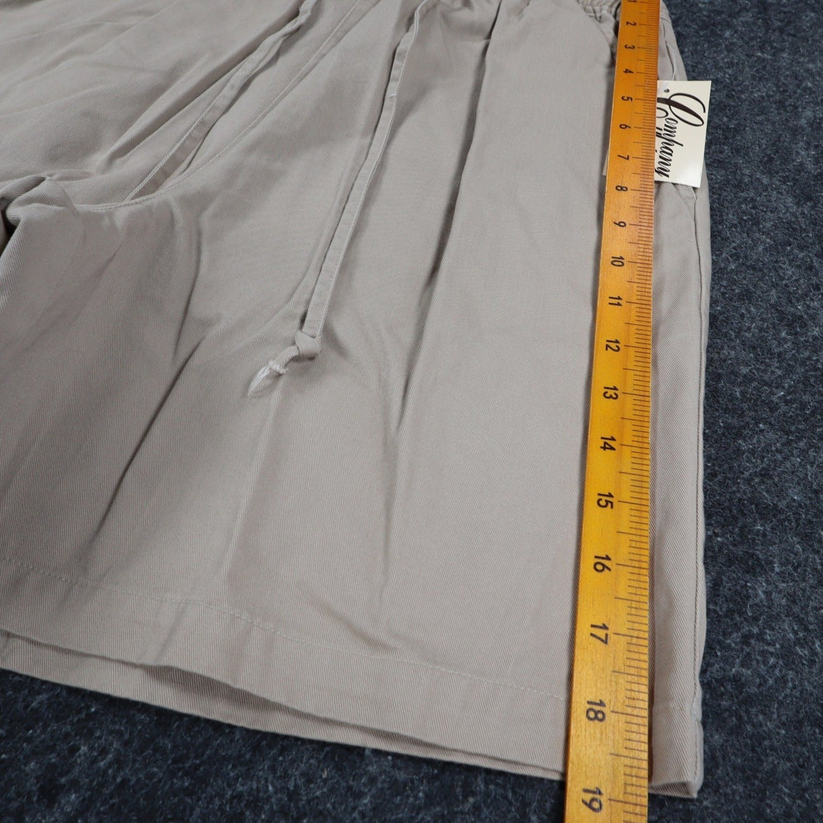 Company Collection Shorts Womens 10 Vintage 90s Tan Cotton Drawstring Deadstock - take2supply