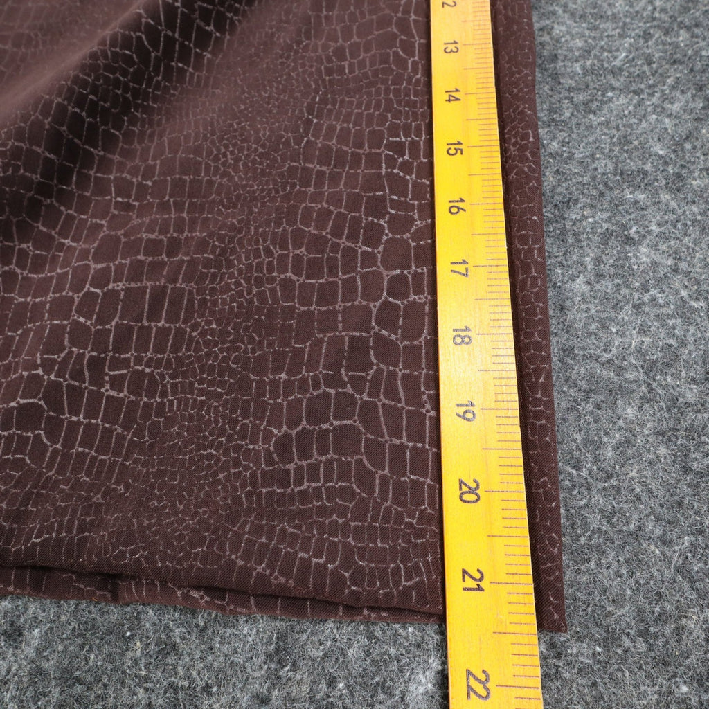 AGB Byer California Skirt Suit Set 12 Brown Crocodile Embossed Zip Jacket Skirt - take2supply