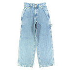 Lee Vintage 90s Wide Leg Carpenter Jeans Boys 10 Slim Retro Stone Blue NWT - take2supply