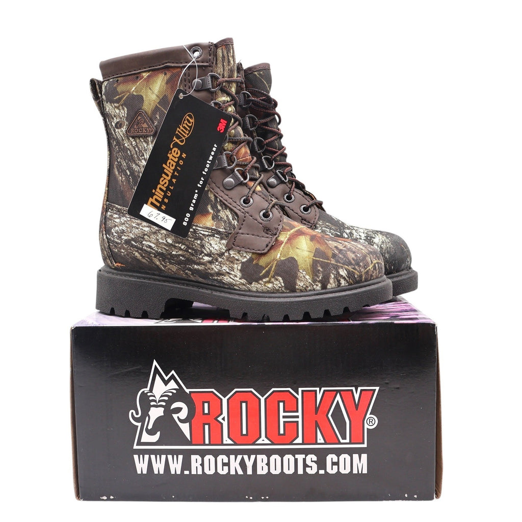 Rocky BearClaw Hunting Boots Youth 1W Camo Waterproof 800g Thinsulate FQ0003510 - take2supply