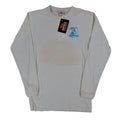 Buffalo Shirts Henley Shirt Medium Vintage 90s Skier Graphic Long Sleeve Cream - take2supply
