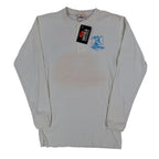 Buffalo Shirts Henley Shirt Medium Vintage 90s Skier Graphic Long Sleeve Cream - take2supply