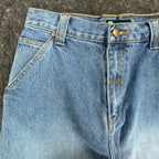 John Deere Carpenter Shorts Kids Size 16 Stone Wash Denim Blue Cotton NWT - take2supply