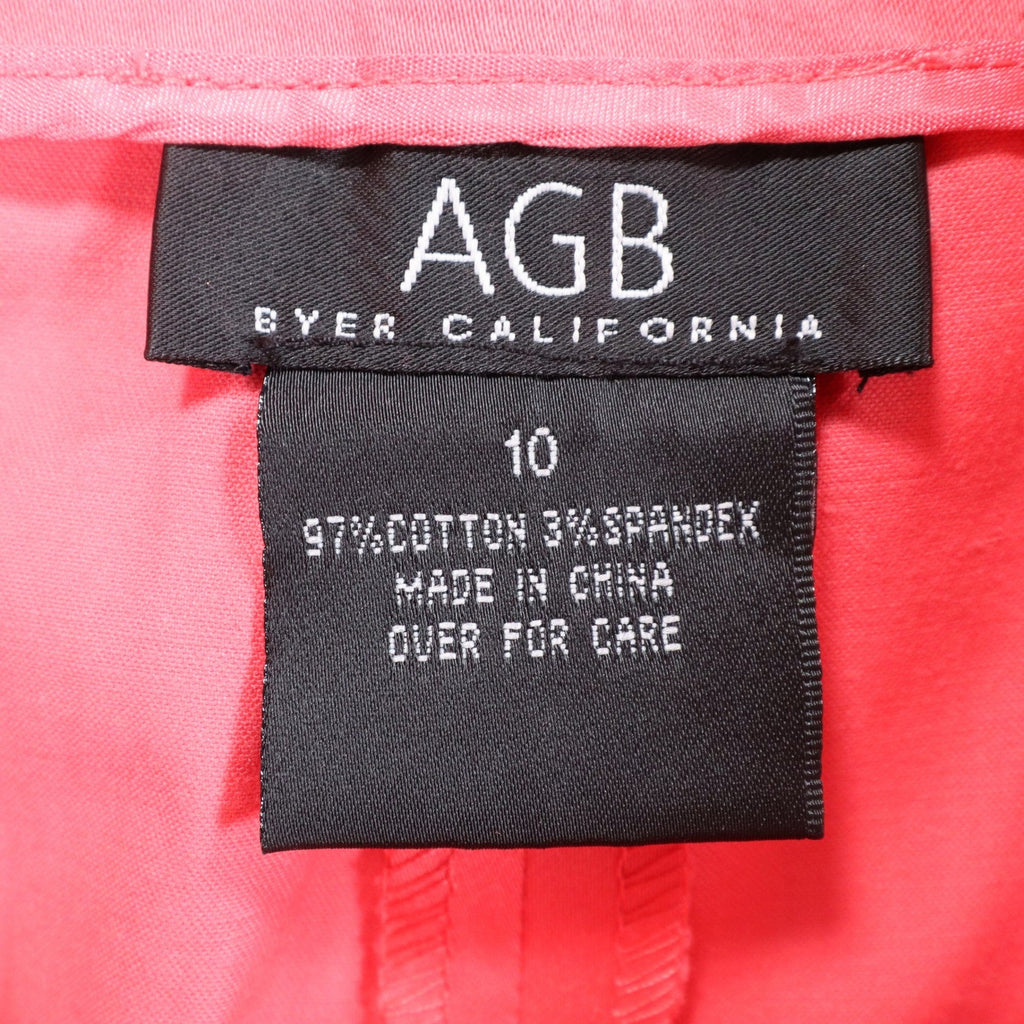 AGB Byer California Capri Pants Womens 10 Coral Cuffed Stretch NWT Deadstock - take2supply