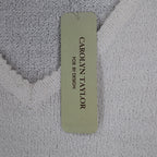 Carolyn Taylor Essentials Women Large White V-Neck Scallop Trim Knit Sweater NWT - take2supply