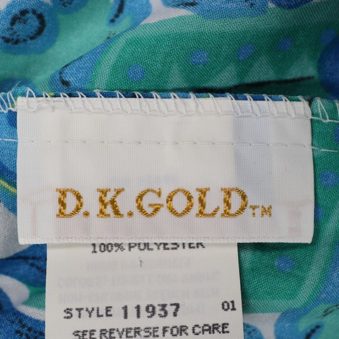 D.K. GOLD Shorts Small Vintage 90s Blue Green Floral Tropical Made in USA C985 - take2supply