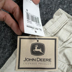 John Deere Y2K Carpenter Shorts Boys 6 Stone Cotton Canvas NWT Deadstock - take2supply