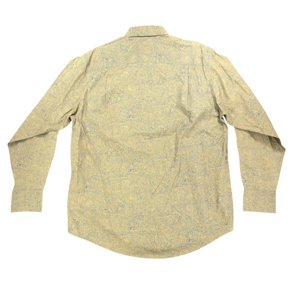 Geoffrey Beene Modern Paisley Button Up Mens Medium Tan Cotton NWT - take2supply