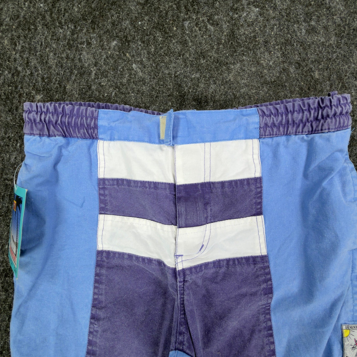 Generation One Vintage 90s Swim Trunks Boys L 14-16 Blue Cotton NWT - take2supply