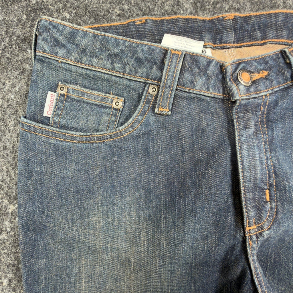 Carhartt Traditional Fit Boot Cut Jeans Women 6 X 28 Blue Denim New - take2supply