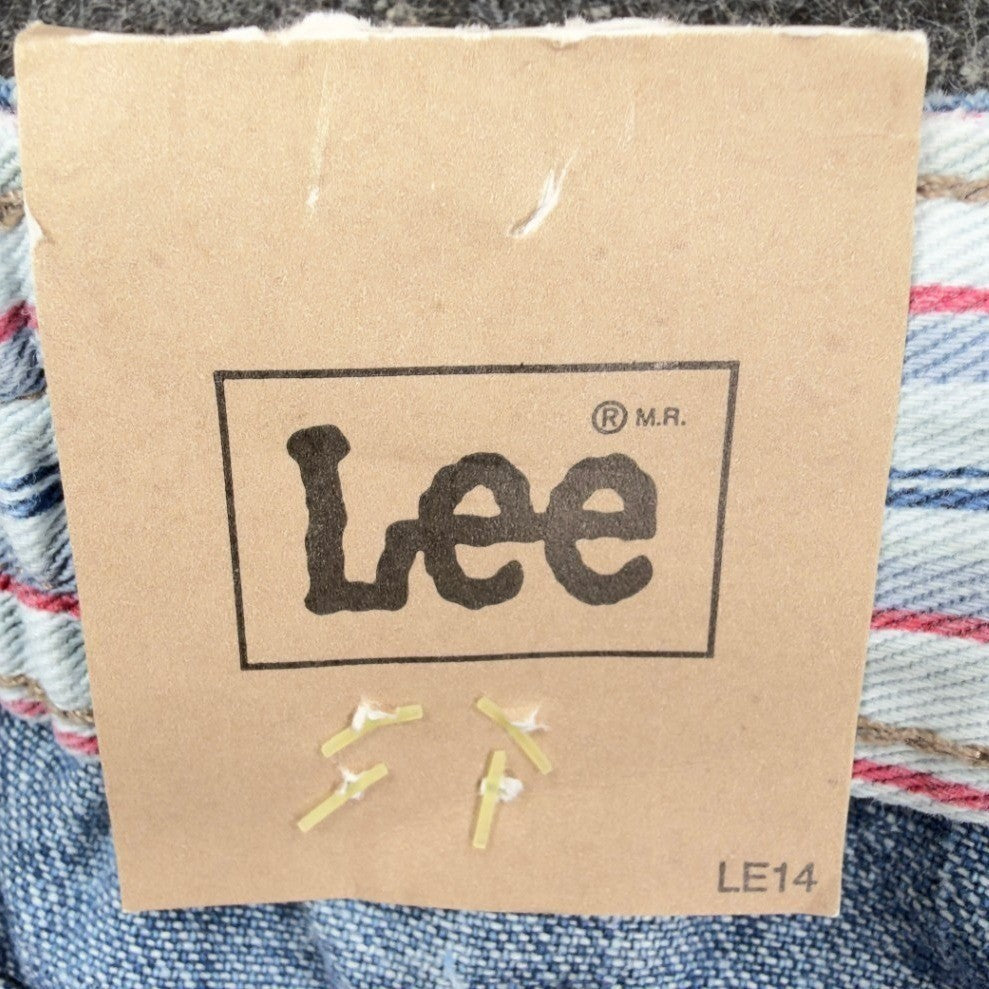 Lee Vintage 90s Side Elastic Utility Jeans Womens 8 M Blue Denim Made in USA NWT - take2supply