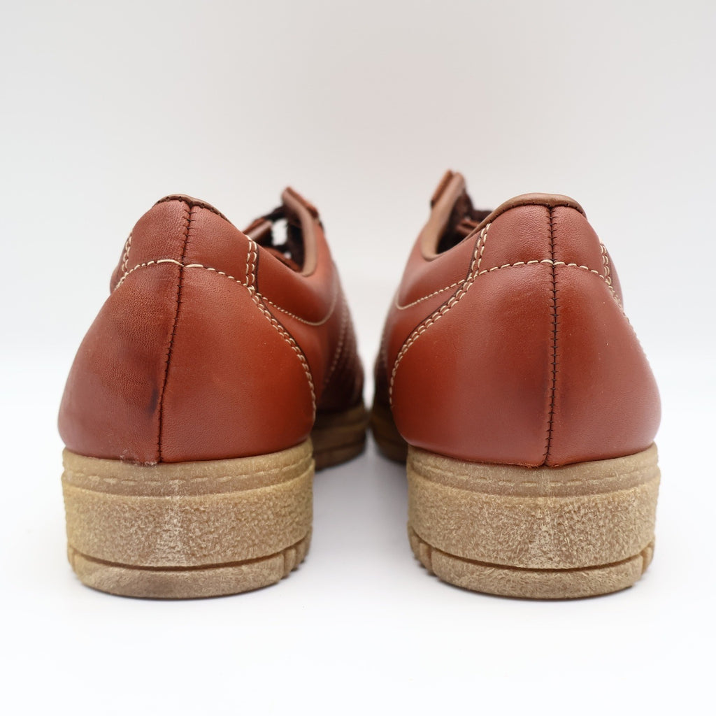 Walker Adirondack Oxford Shoes Mens 7.5 D Vintage Brown Leather Made in USA NOS - take2supply