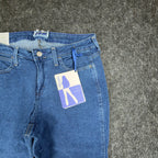 Wrangler Y2K Cowboy Cut Jeans Womens 7/8 x 34 Blue Denim Bootcut NWT - take2supply