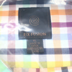 F/X Fusion Shirt Mens XL Multi Colored Check Short Sleeve Easy Care D552 NWT - take2supply