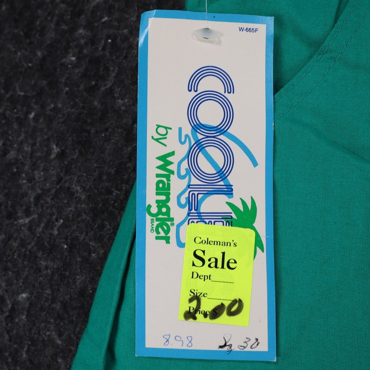 Wrangler Coolers Shorts Mens 30 Vintage 90s Green Cotton Patch Pocket 85551JD - take2supply