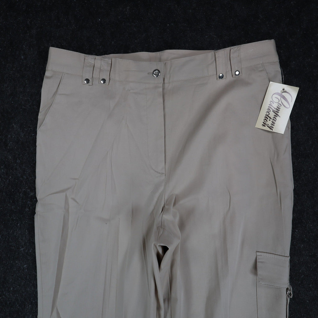 Company Collection Cargo Pants Womens 12 Beige Cotton Stretch Straight Leg NWT - take2supply