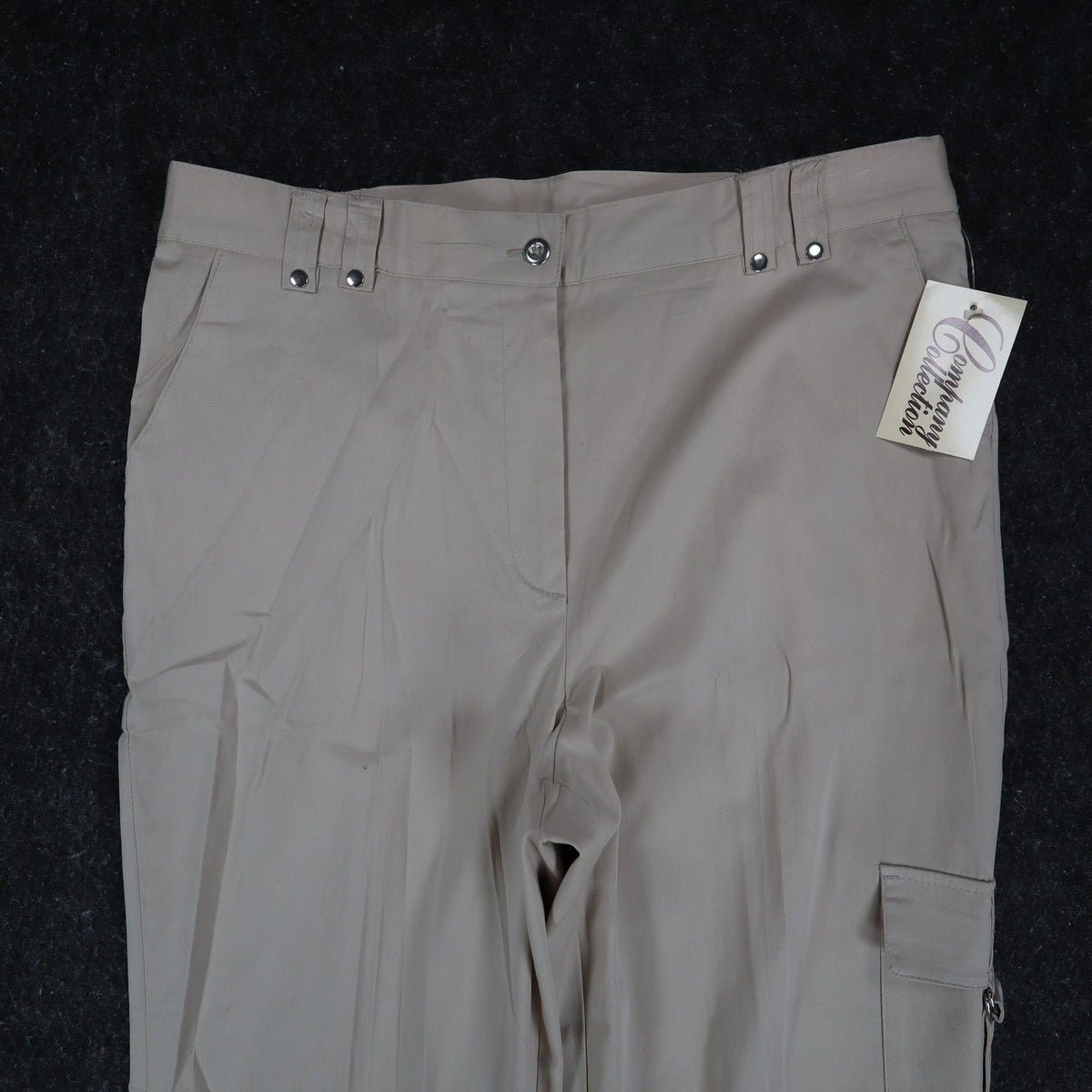 Company Collection Cargo Pants Womens 12 Beige Cotton Stretch Straight Leg NWT - take2supply