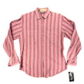 Bill Blass Vintage 80s Striped Button Down Shirt Womens 10 Fuchsia Cotton NWT - take2supply