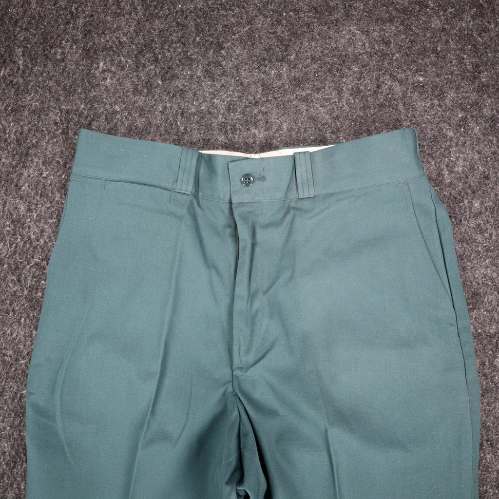 Montgomery Ward Vintage Work Pants 33x28 Deadstock Spruce Green USA 70s 4497 - take2supply
