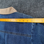Studio Ease Denim Jacket Womens 8 Blue Cotton Faux Suede Collar WAAC77RI NWT - take2supply