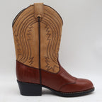 Durango Western Boots Kids Size 3 D Vintage 2004 Brown Tan Leather Lil Legends - take2supply