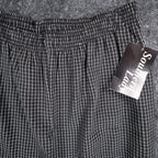 Southern Lady Pants Womens M Black White Windowpane Pull On NWT NOS - take2supply