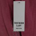Southern Lady Petite PM Pink Embellished Hooded Zip Cardigan Sweater NWT - take2supply