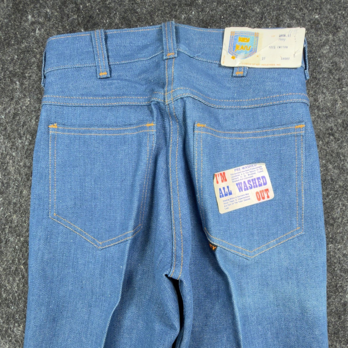 Key Jeans Vintage 70s Denim Pants Dept 27 Blue Cotton Deadstock NEW - take2supply