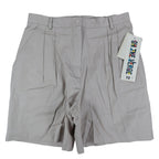 On The Verge Pleated Shorts Women 10 Vintage 90s Beige Cotton Made in USA NWT - take2supply