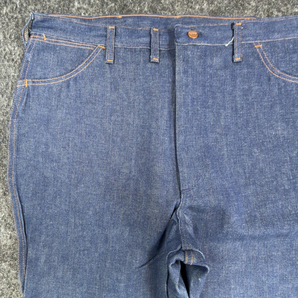 Maverick Vintage 1970s Bootcut Jeans Mens 42x34 Dark Wash Cotton Denim NOS NEW - take2supply