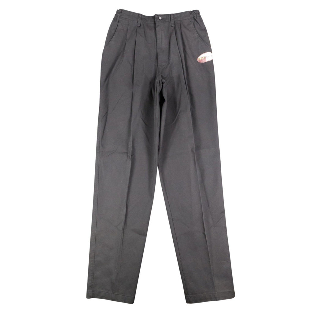 Lee Tapered Leg Pants Womens 16 L Black Side Elastic Stretch Pleated C864 - take2supply