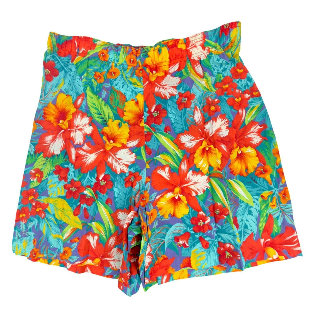 Vintage That's Me Shorts Womens 5/6 90s Hawaiian Tropical Floral Cotton NWT - take2supply