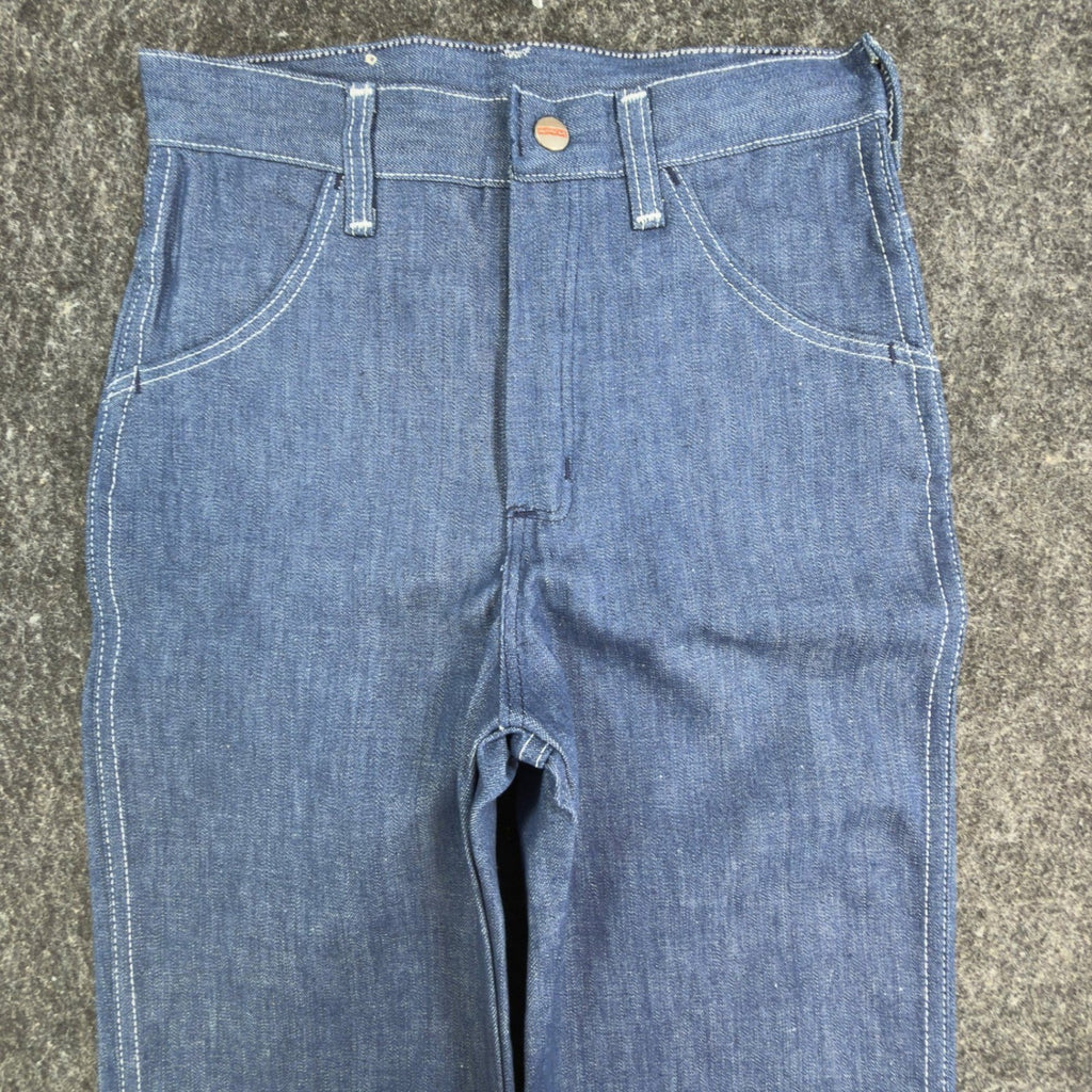 Young Maverick Girls 10 Blue Cotton Blend Straight Leg Embroidered Jeans - take2supply