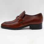Fortune Loafers Mens 10 Vintage Brown Leather Moc Toe Bit Dress Shoes Deadstock - take2supply