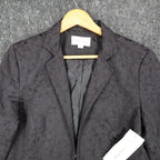 Erin London Blazer Women Size S Black Textured Jacquard Open Front Jacket New - take2supply